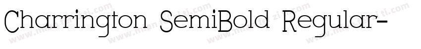 Charrington SemiBold Regular字体转换